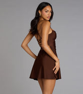 Laced Up A-Line Mini Dress